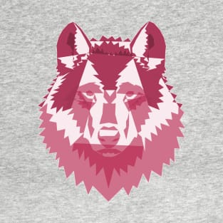 Geometric Pink Wolf T-Shirt